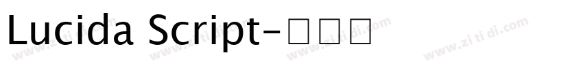 Lucida Script字体转换